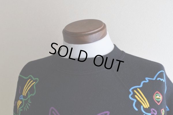 画像7: 1980-90s 猫アートスウェット　  "MADE IN USA"　 表記L 