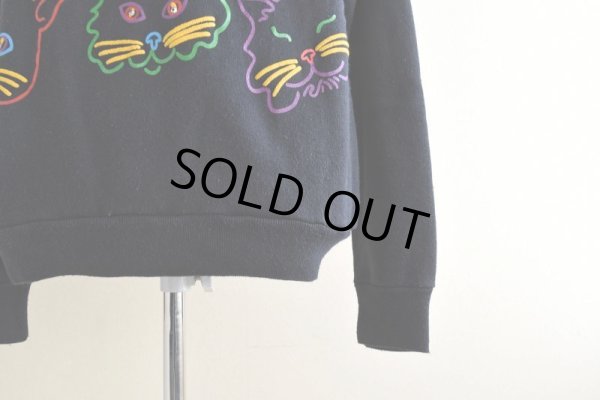 画像11: 1980-90s 猫アートスウェット　  "MADE IN USA"　 表記L 