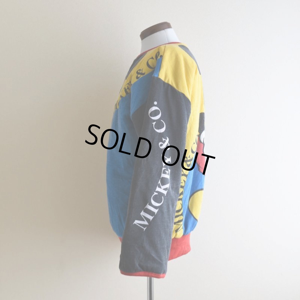 画像4: 1990s MICKEY＆CO. ダブルフェイススウェット　 実寸ML  (4)