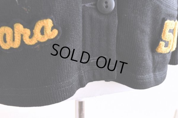 画像13: 1950s COLEMAN KNITTING MILLS レタードカーディガン　  "BLACK"　 実寸S 