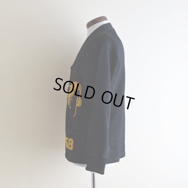 画像4: 1950s COLEMAN KNITTING MILLS レタードカーディガン　  "BLACK"　 実寸S 