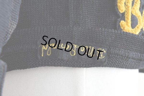 画像12: 1950s COLEMAN KNITTING MILLS レタードカーディガン　  "BLACK"　 実寸S 