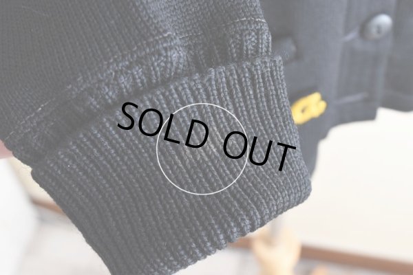 画像17: 1950s COLEMAN KNITTING MILLS レタードカーディガン　  "BLACK"　 実寸S 