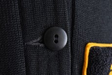画像9: 1950s COLEMAN KNITTING MILLS レタードカーディガン　  "BLACK"　 実寸S  (9)