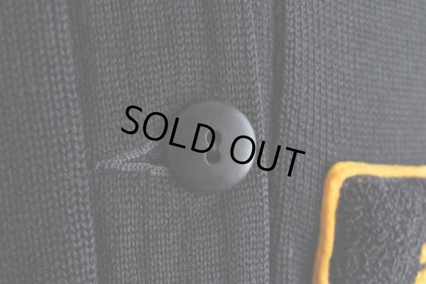 画像9: 1950s COLEMAN KNITTING MILLS レタードカーディガン　  "BLACK"　 実寸S 