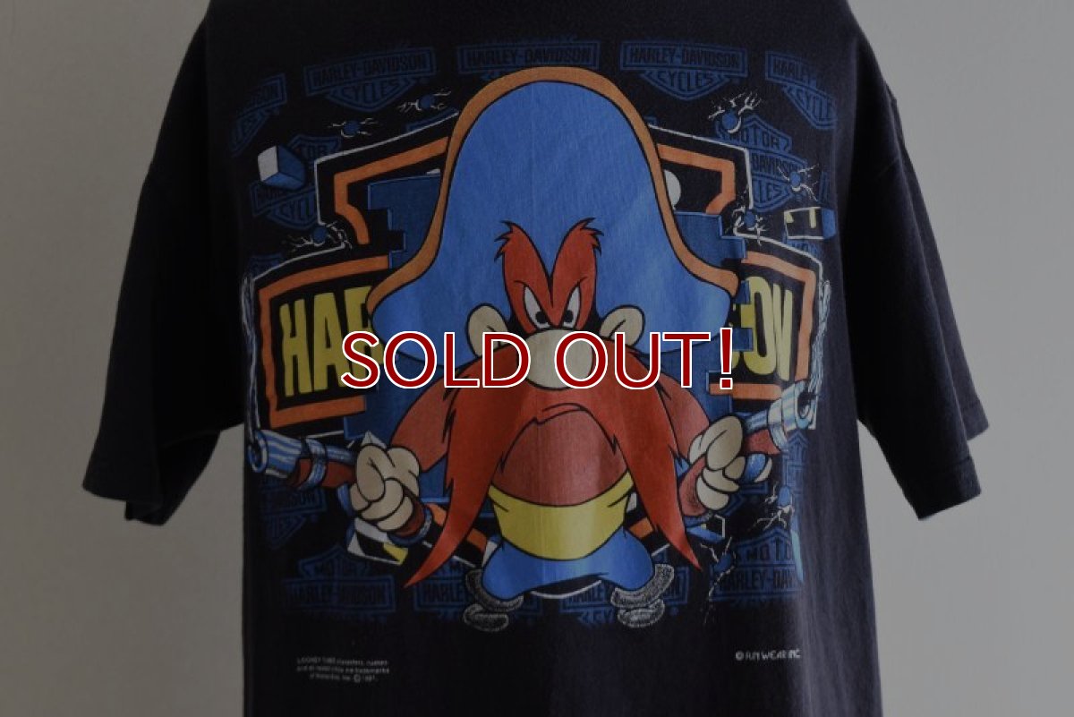 画像9: 1990s HARLEY-DAVIDSON×LOONEY TUNES プリントTシャツ　  "MADE IN USA"　 表記L  (9)