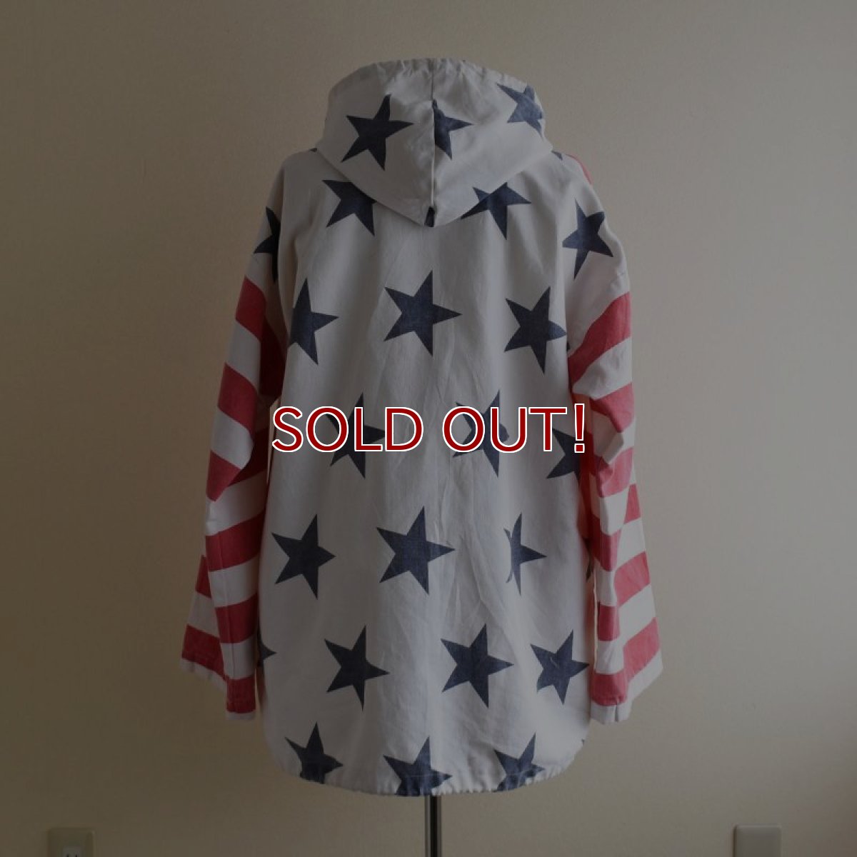 画像3: 1990s MICHIGAN RAG 星条旗柄コットンパーカー　 "MADE IN USA"　 表記S/M  (3)