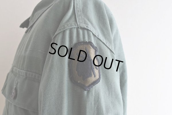 画像14: 1950s US.ARMY OG107 ユーティリティシャツ　 "1st初期"　 実寸L 