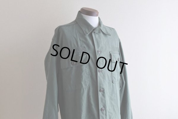 画像6: 1950s US.ARMY OG107 ユーティリティシャツ　 "1st初期"　 実寸L 