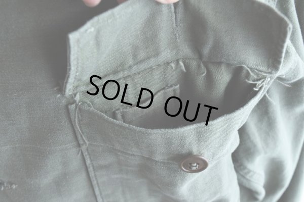 画像11: 1950s US.ARMY OG107 ユーティリティシャツ　 "1st初期"　 実寸L 