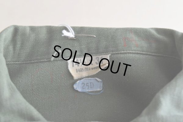 画像5: 1960s US.ARMY OG107 ユーティリティシャツ　 "3rd"　 表記14 1/2×31 