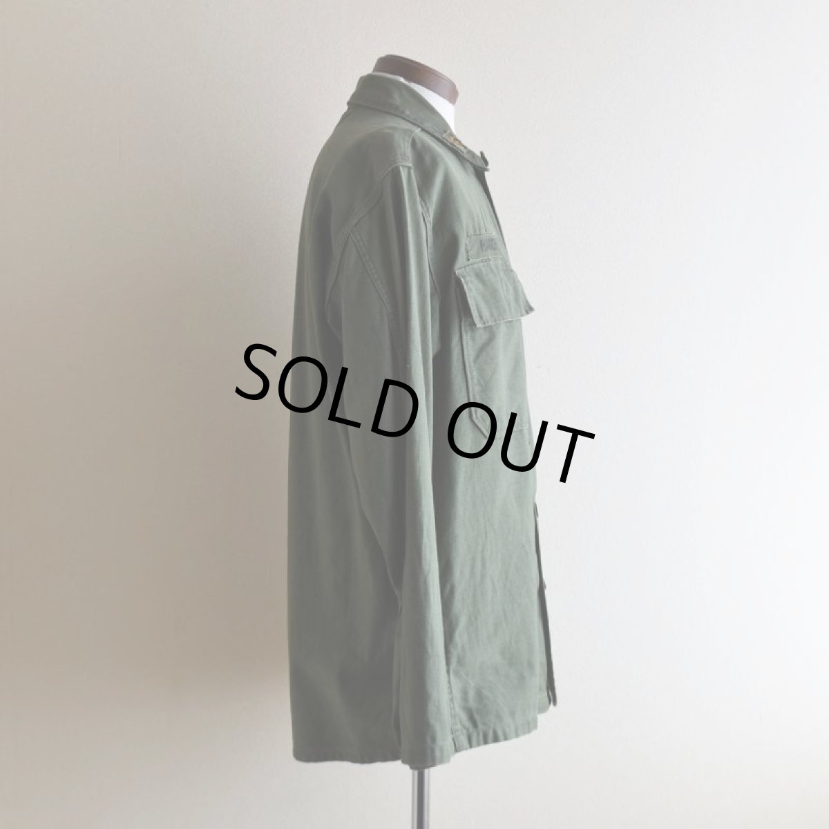 画像2: 1960s US.ARMY OG107 ユーティリティシャツ　 "1st後期"　 表記MEDIUM  (2)