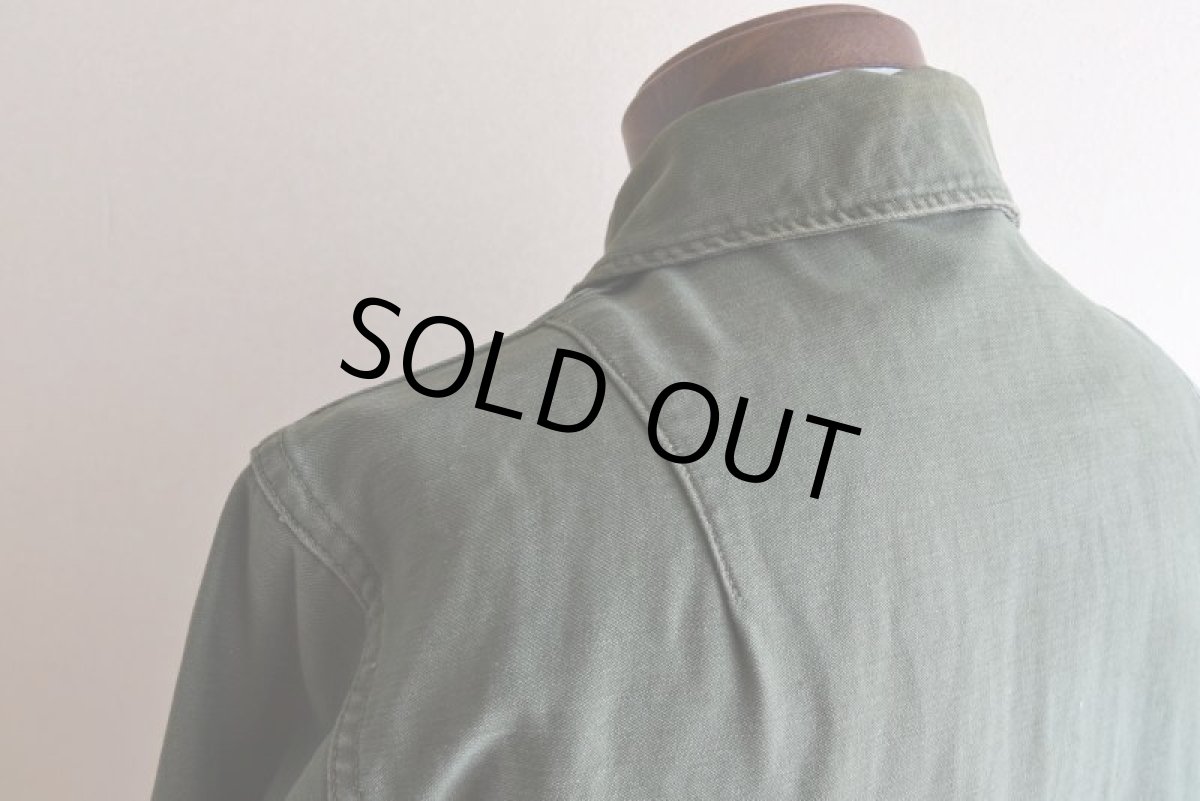 画像14: 1960s US.ARMY OG107 ユーティリティシャツ　 "2nd"　 表記14 1/2×32  (14)