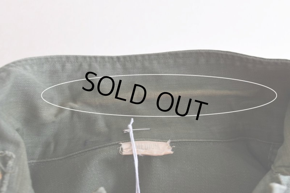 画像19: 1960s US.ARMY OG107 ユーティリティシャツ　 "1st後期"　 表記MEDIUM  (19)