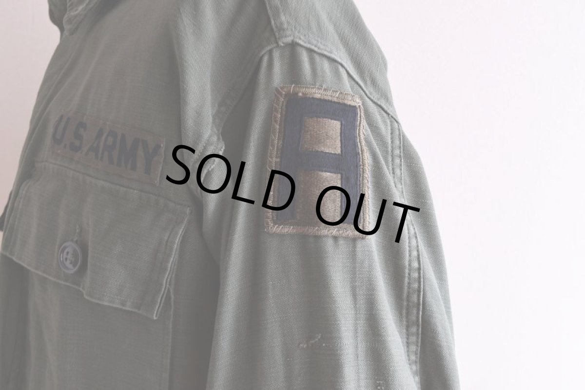 画像13: 1960s US.ARMY OG107 ユーティリティシャツ　 "1st後期"　 表記MEDIUM  (13)