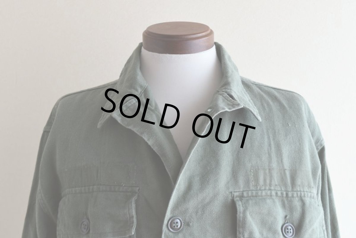 画像9: 1960s US.ARMY OG107 ユーティリティシャツ　 "1st後期"　 表記MEDIUM  (9)