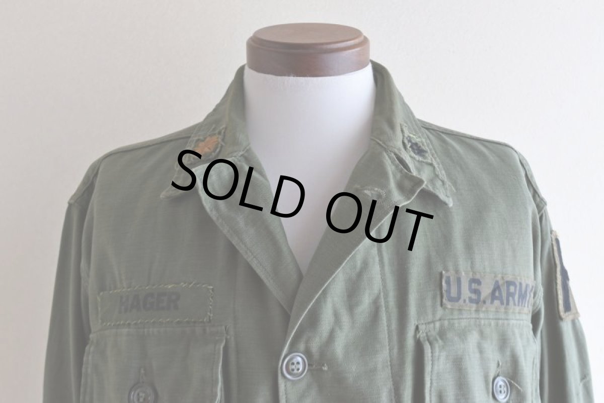画像9: 1960s US.ARMY OG107 ユーティリティシャツ　 "1st後期"　 表記MEDIUM  (9)