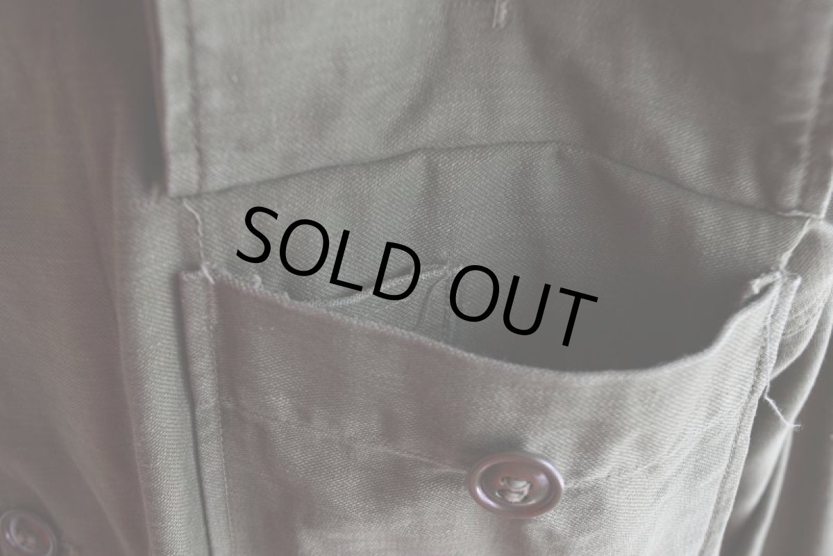 画像12: 1960s US.ARMY OG107 ユーティリティシャツ　 "1st後期"　 表記MEDIUM  (12)