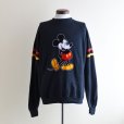 画像1: 1980s Mickey Mouse フロッキースウェット　<br>"MADE IN USA"　<br>表記XL<br> (1)