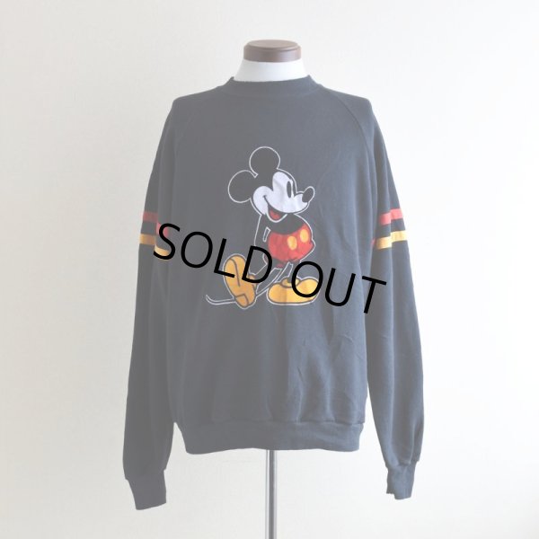 画像1: 1980s Mickey Mouse フロッキースウェット　 "MADE IN USA"　 表記XL 