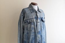画像6: 1990s ELVIS 監獄ロック ペイントデニムジャケット　 表記M((実寸L-XL))  (6)
