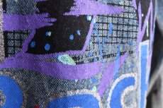 画像16: 1990s ELVIS 監獄ロック ペイントデニムジャケット　 表記M((実寸L-XL))  (16)