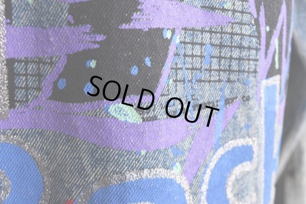 画像16: 1990s ELVIS 監獄ロック ペイントデニムジャケット  表記M((実寸L-XL))