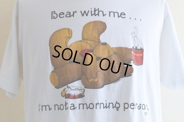 画像8: 1990s 朝が苦手なクマさんTシャツ　 "MADE IN USA"　 表記L 