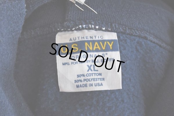画像5: US.NAVY スウェットパーカー  "MADE IN USA"  表記XL