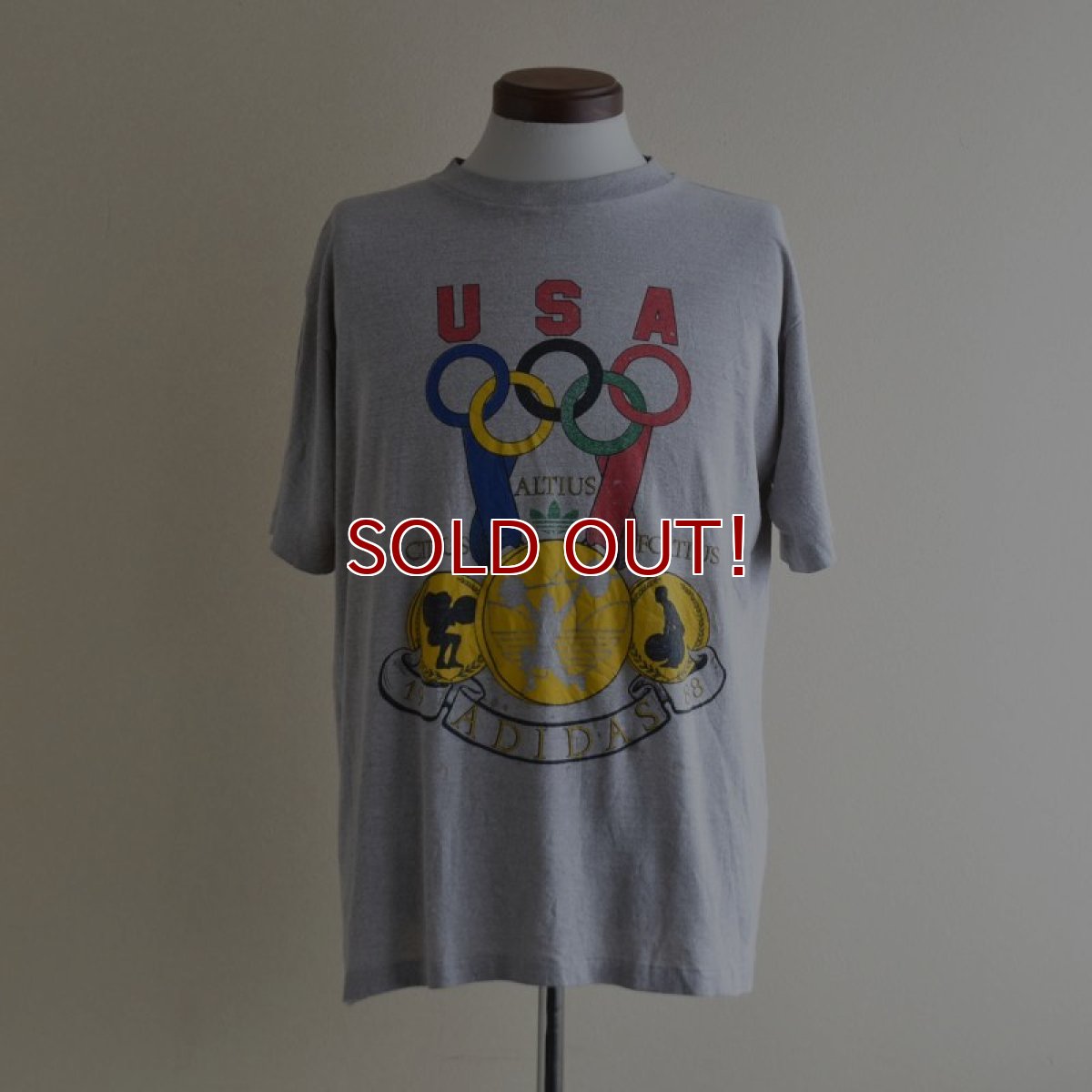 画像1: 1980s adidas オリンピックTシャツ　 "MADE IN USA"　 表記XL  (1)