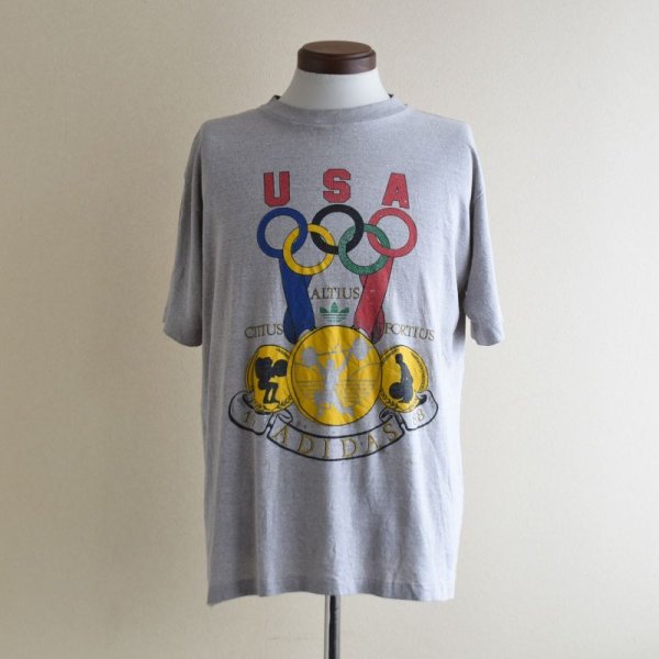 画像1: 1980s adidas オリンピックTシャツ　 "MADE IN USA"　 表記XL 