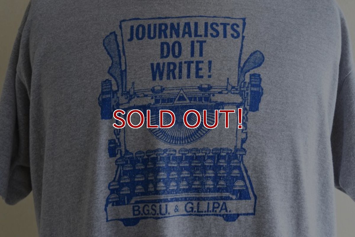 画像8: 1980s JOURNALISTS DO IT WRITE！プリントTシャツ　 "MADE IN USA"　 表記XL  (8)