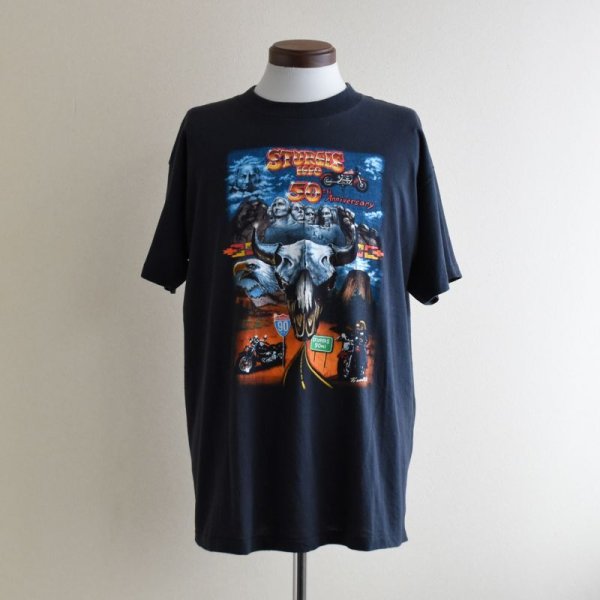 画像1: 1990s STURGIS BLACK HILLS RALLY 50th ANNUAL Tシャツ　 "MADE IN USA"　 表記XL 