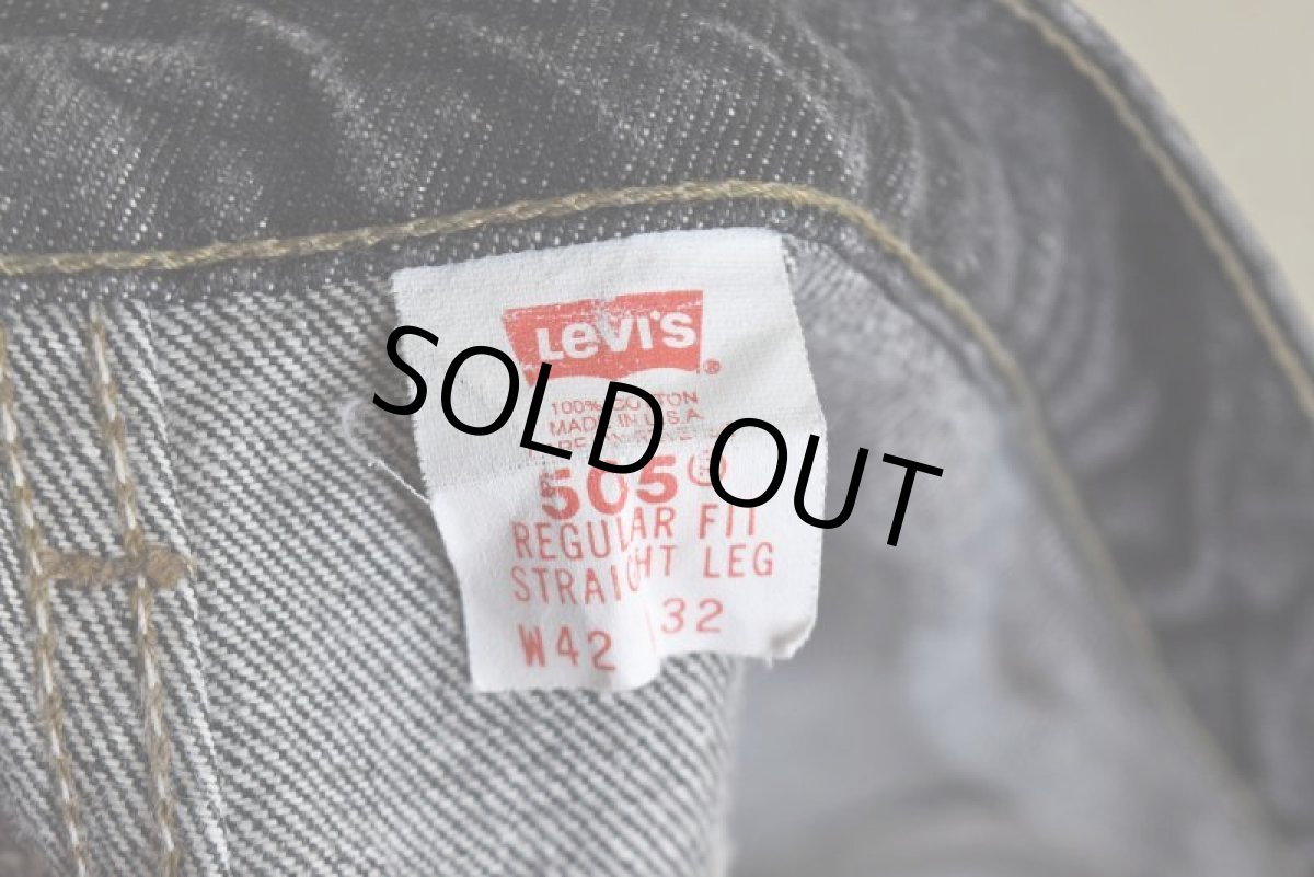 画像5: 1990s Levi's 505-0259 先染めブラックデニム　 "MADE IN USA"　 表記W42 L32  (5)