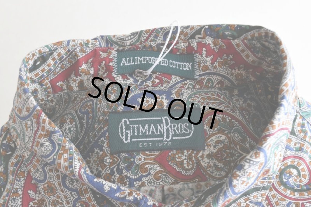 画像5: GITMAN BROS. ペイズリー柄シャツ　 "MADE IN USA"　 実寸L-XL  (5)