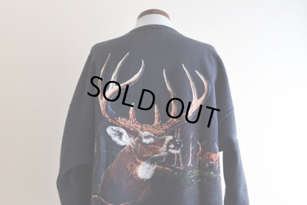 画像13: 1990s HABITAT シカ アニマルプリントスウェット　 "MADE IN USA"　 表記XXL 