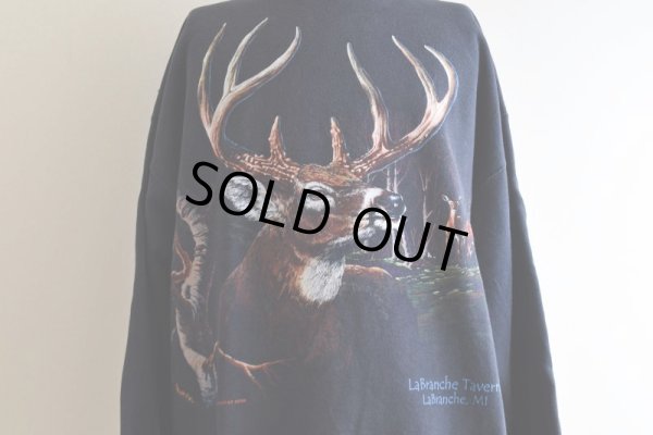 画像8: 1990s HABITAT シカ アニマルプリントスウェット　 "MADE IN USA"　 表記XXL 