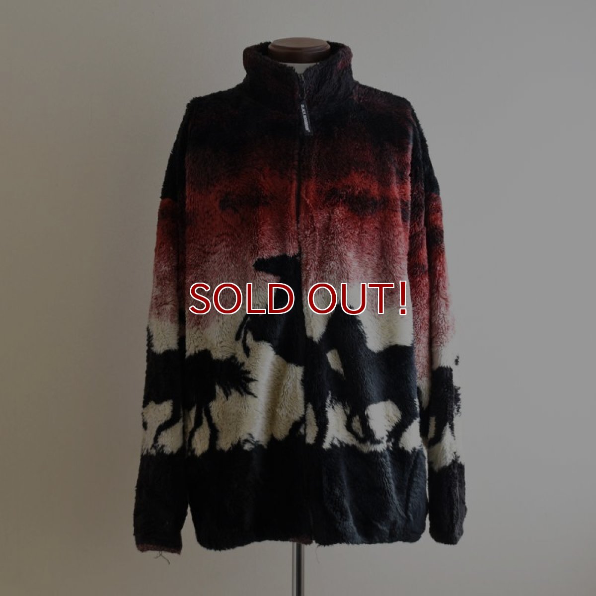 画像1: 1990s BLACK MOUNTAIN 馬柄フリースジャケット　 "MADE IN USA"　 表記2XL  (1)