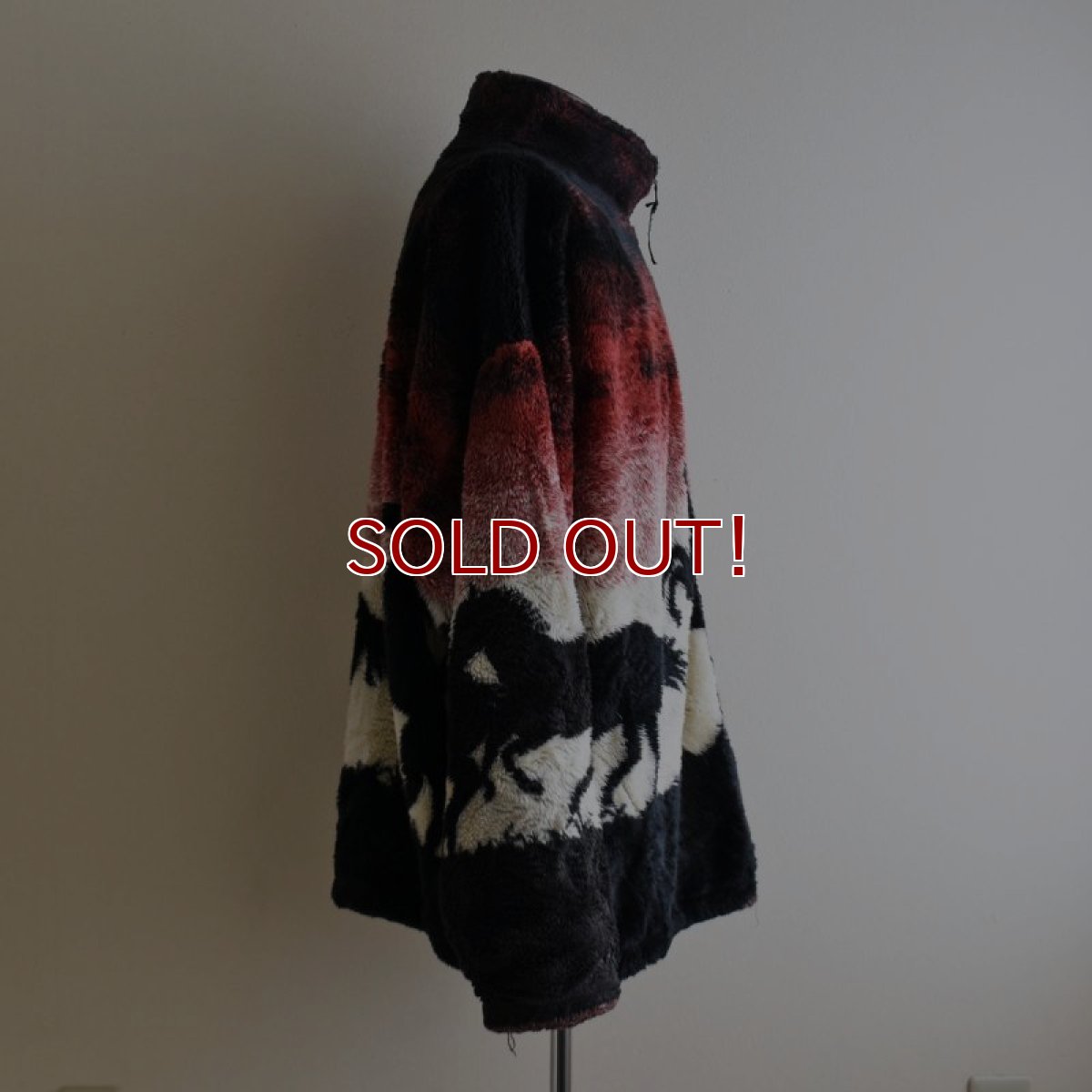 画像2: 1990s BLACK MOUNTAIN 馬柄フリースジャケット　 "MADE IN USA"　 表記2XL  (2)