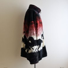 画像2: 1990s BLACK MOUNTAIN 馬柄フリースジャケット　 "MADE IN USA"　 表記2XL  (2)
