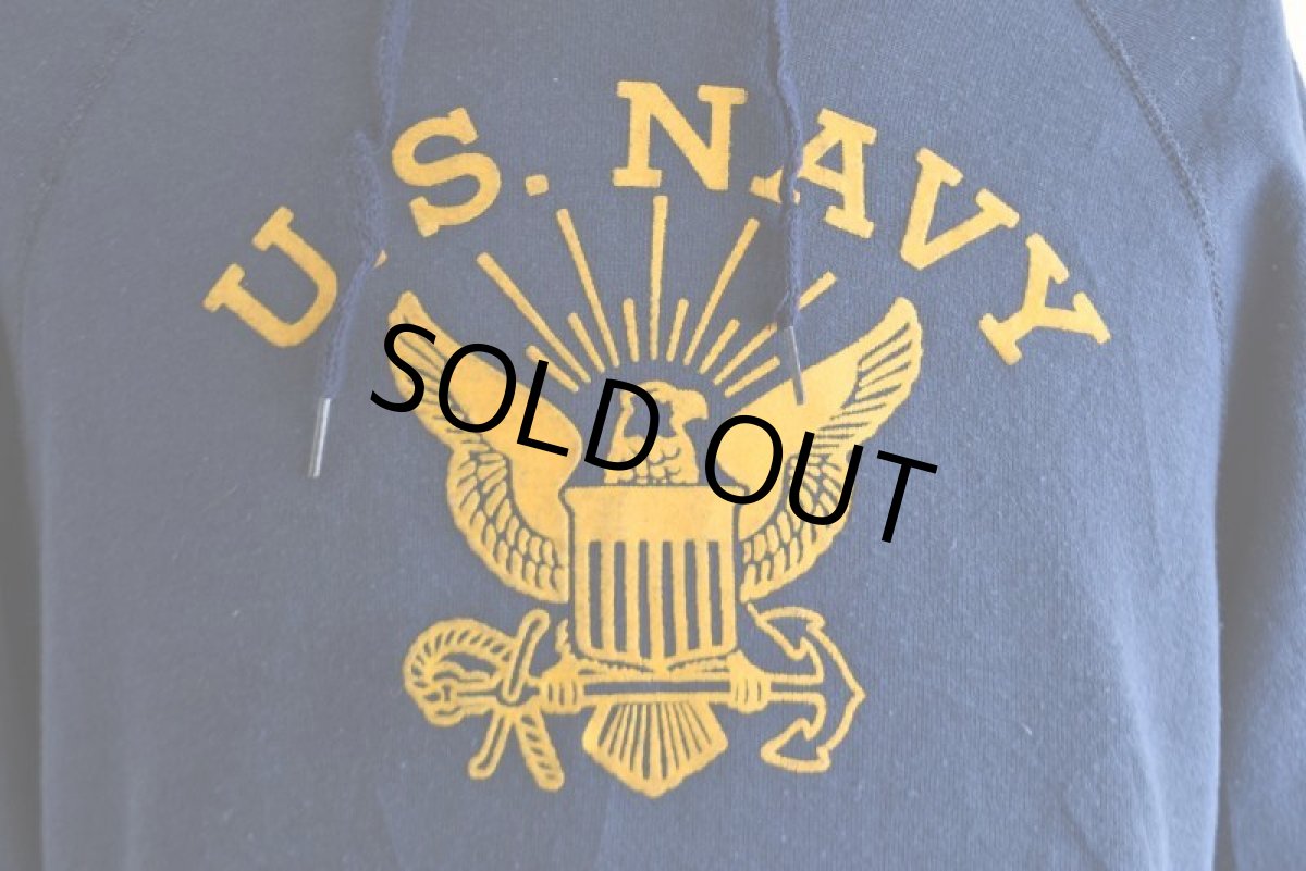 画像8: 1970-80s ARTEX US.NAVY フロッキースウェットパーカー　 "MADE IN USA"　 表記M  (8)