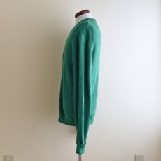 画像4: 1970s IZOD LACOSTE アクリルニットカーディガン　 表記M  (4)