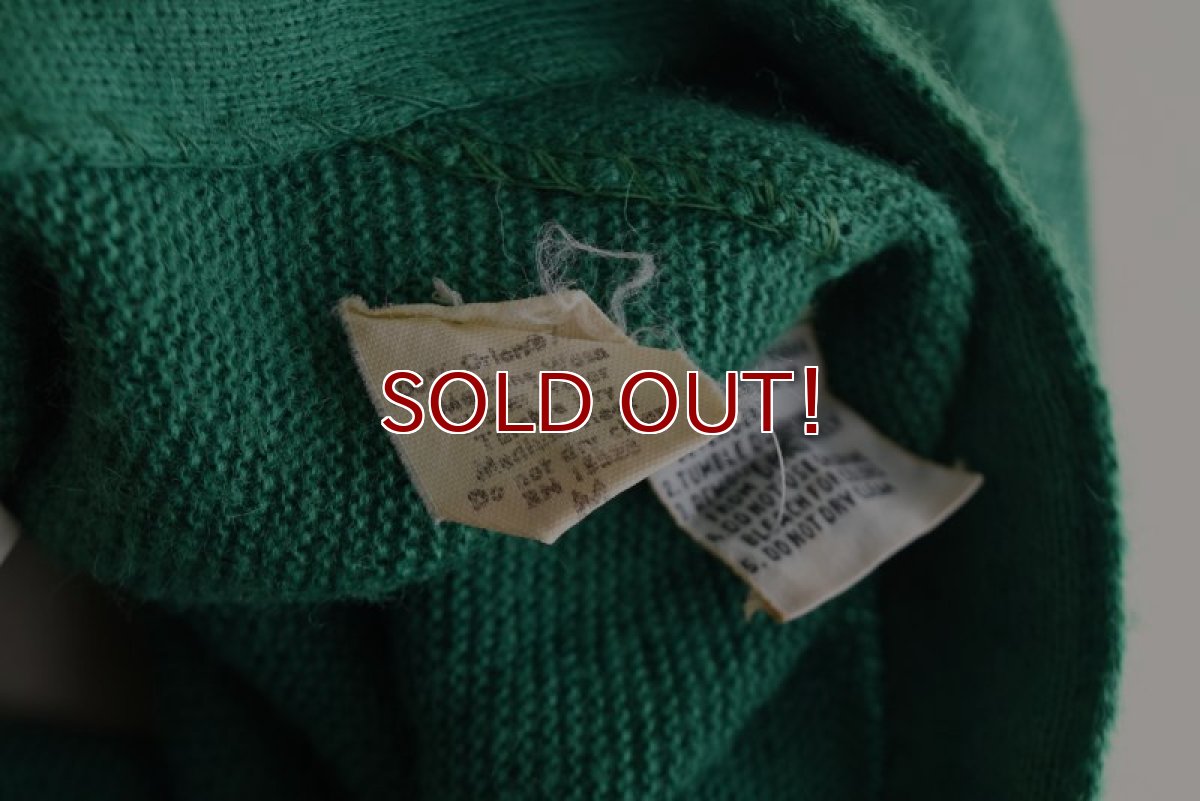 画像12: 1970s IZOD LACOSTE アクリルニットカーディガン　 表記M  (12)