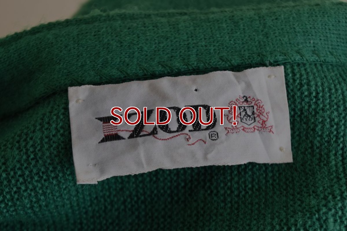 画像5: 1970s IZOD LACOSTE アクリルニットカーディガン　 表記M  (5)