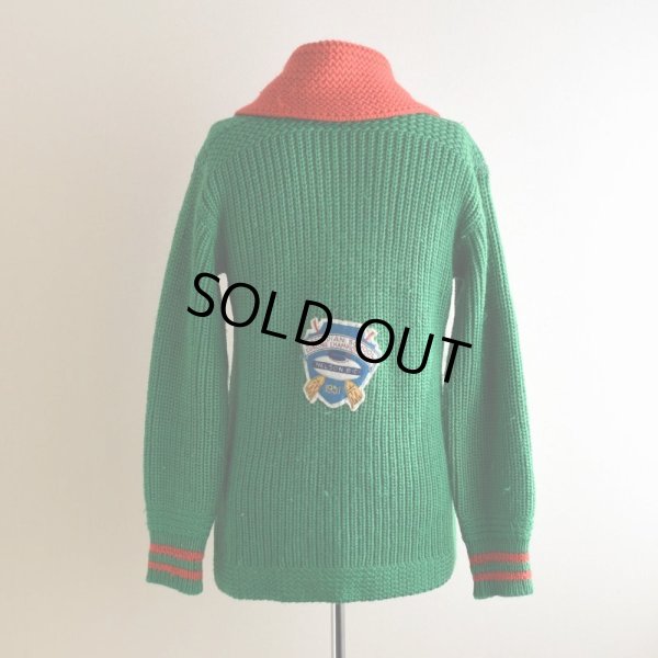 画像3: 1940-50s CURL RITE ショールカラーカーディガン　 実寸ML 