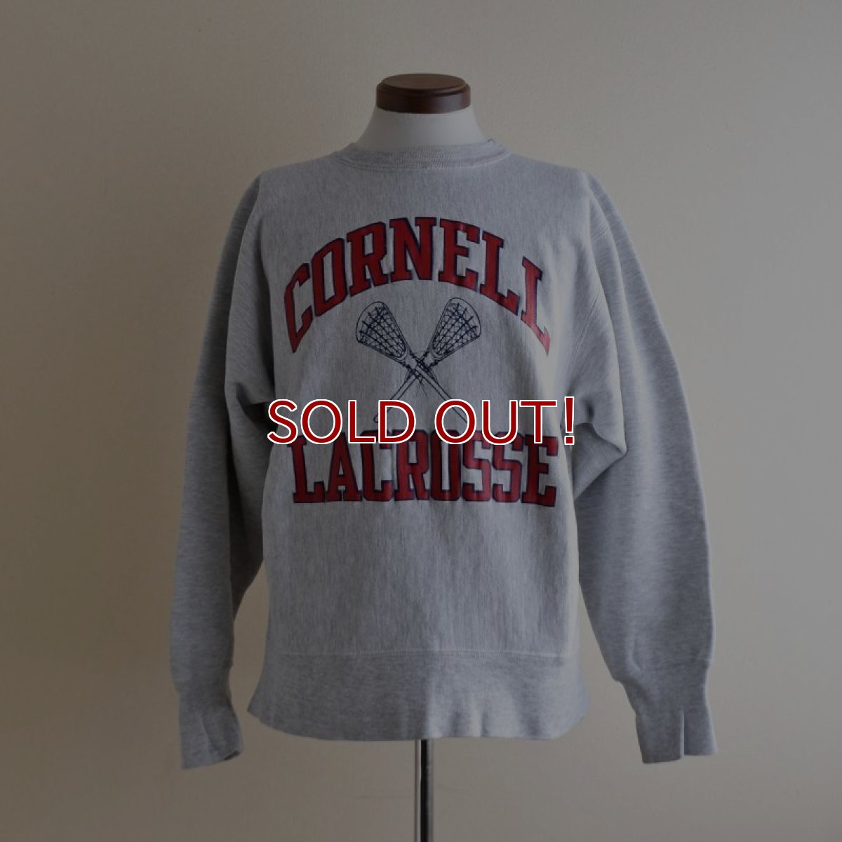 画像1: 1980s Champion リバースウィーブスウェット　 "CORNELL LACROSSE"　 表記L  (1)