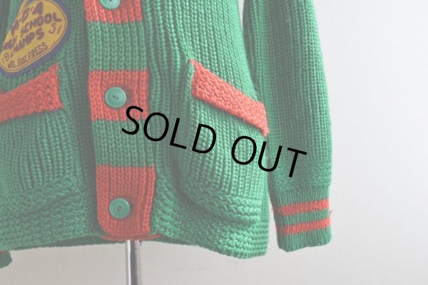 画像11: 1940-50s CURL RITE ショールカラーカーディガン　 実寸ML 