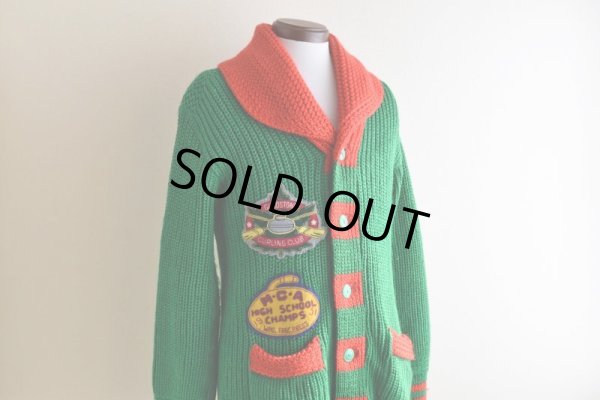 画像6: 1940-50s CURL RITE ショールカラーカーディガン　 実寸ML 