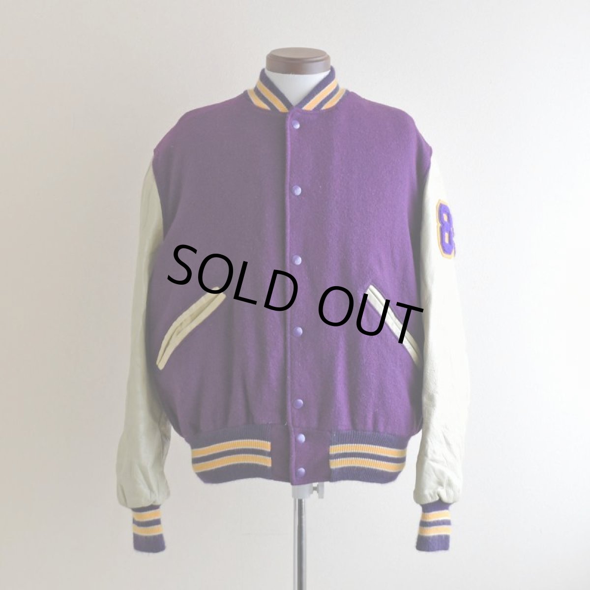 画像3: 1980s DeLONG 袖レザースタジャン　 "MADE IN USA"　 表記44  (3)