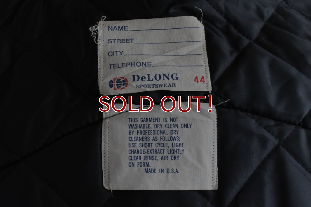 画像6: 1980s DeLONG 袖レザースタジャン　 "MADE IN USA"　 表記44  (6)